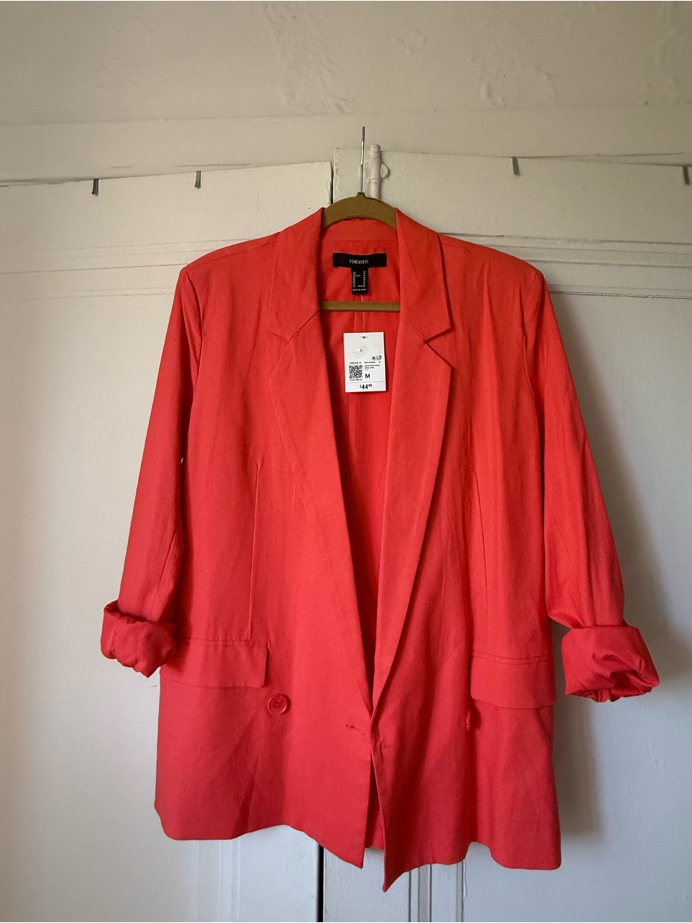 Forever 21 Coral Pink Women's Blazer Jacket